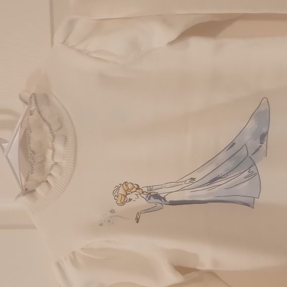 Enchanting Disney Inspired Janie & Jack Lovely Frozen Elsa Sweater NWT size 8 - Picture 6 of 7